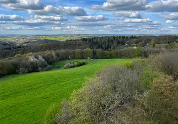 Grüne Flächen laden zum Wandern ein.